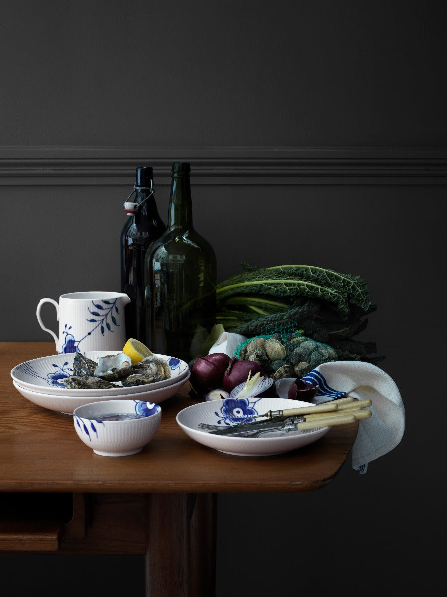 Royal Copenhagen Blå Mega riflet skål - 24 cl. - Bahne